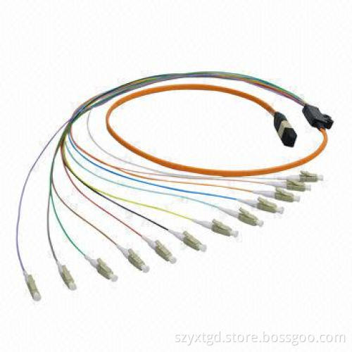 Fiber-optic Patch Cord with 4, 8, 12, 24 Fiber in Single Connector, for Optical CATV, MPO-LC
